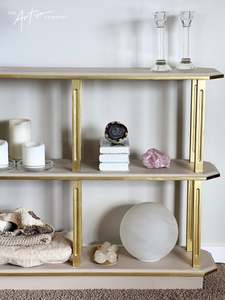 Furniture Inspiration: Not For Sale - Shelving unit given a luxe touch with Artisan Velvet Luxe and Metallics- Video included