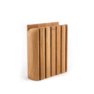 Kitchen: Book V Oak Knife Block
