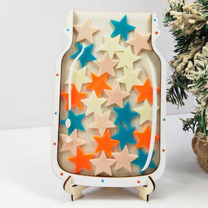 Kids Room Decor: Motivation Reward Jar with Display Stand (Star)