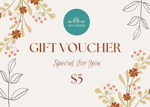 Gift Set: Taylorson $5 Gift Voucher