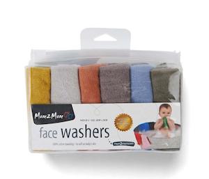Mum 2 Mum: Mum2Mum 100% Cotton Baby Face Washers 6 Pack - Earth Tone