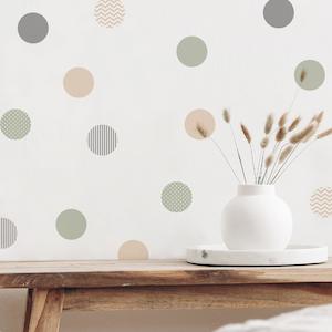 Wall Decals: Bohemian Style Polka Dots Wall Decals - 36pcs