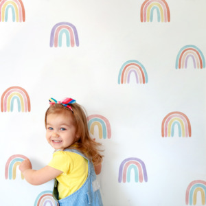 Wall Decals: Rainbow Wall Decals - 36pcs