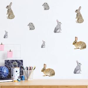 Wall Decals: Bunnies Wall Decals - 15pcs