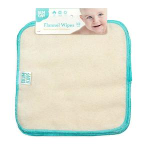 Nappies Wipes: Reusable Baby Wipes - Natural/Aqua Trim