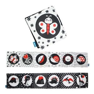 Baby Soft Books: Foldable High Contrast Activity Cloth Book | Soft Baby Book & Crib Toy (3 months+)