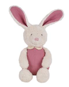 Soft Plush Toys: Tikiri Organic Cotton Baby Bunny Plush Toy with Muslin Body 30cm (Pink)