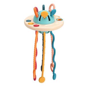 Little Space Explorers: Early Learners Pull String Baby Sensory Activity Toy - UFO (18 months+)