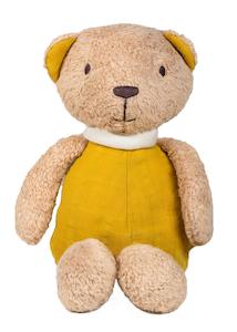 Tikiri: Organic Baby Bear Plush Toy with Muslin Body 30cm