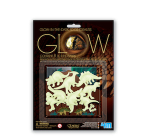 Glow In The Dark 3D Dinosaur (8 Pack)