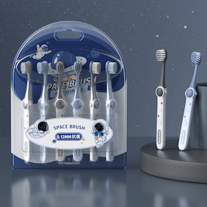 Soft Bristle Spaceship Kids Toothbrush 6pack (3-12 years)