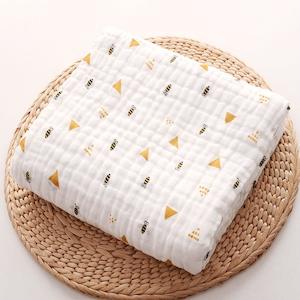 6-Layer Super Soft Muslin Cotton Kids Bath Towel - Bees (100% Cotton - 110x110cm)