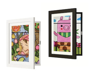 Kids Room Decor: Kids Artframes | A3 Artwork Storage & Display Frame - Black | White