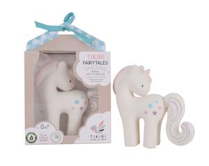 Gift Set: Tikiri Fairytales Cotton Candy Unicorn Rattle Teether - 0+months (Gift Box)