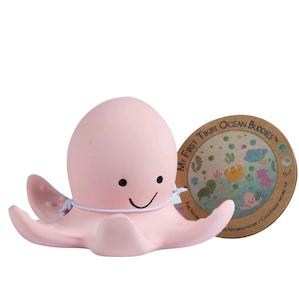 Baby Bath Toys: Octopus - Organic Baby Teether Rattle & Bath Toy