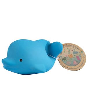 Baby Bath Toys: Dolphin - Natural Rubber Baby Teether Rattle & Bath Toy