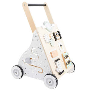 Montessori Wooden Baby Walker with Sensory & Activity Toys (12 months+)