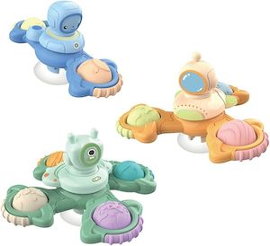 Little Space Explorers: Stackable Push Pop Sensory Spinning Fidget Toys - Space Travel (3y+)
