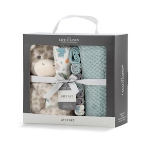Gift Set: The Little Linen Co. Savanah Giraffe - Boxed Gift Set