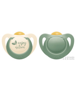 Nuk for Nature Latex Soother 0-6m | 6-18m | 18-36m (2 Pack) Assorted