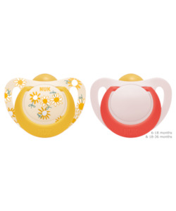 Nursery Collection Baby: Nuk Star Latex Soother 0-6m | 6-18m | 18-36m (2 Pack) Assorted