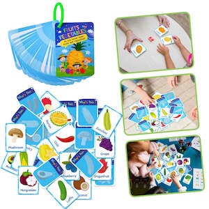 Fruits & Vegetables Flash Card 50pcs - Educational Cognitive Learning Cards (2 years+)