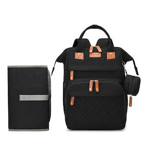 Storage Solutions: TaylorEase Two-Tone Nursery Mommy Nappy Backpack with Changing Mat & Pacifier Case