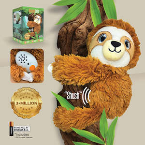 Baby Shusher Sloth - Plush Soothing Sloth Companion with 1 hour Noise Detection
