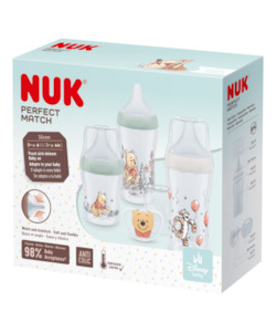 NUK Disney Winnie Pooh Perfect Match Set - Baby Bottles + Baby Soother