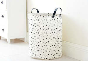 Storage Solutions: Large Capacity Toy Storage Laundry Basket 45cm x 35cm - Stars