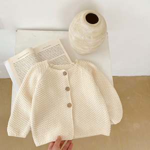 Tayloranne Baby & Toddler Vintage Knit Cardigan - Cream White (3-36m)