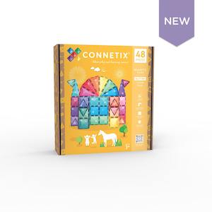 Connetix Tiles Steam Learning: Connetix Tiles - Glitter Castle Pack 48pcs (Brightening your play from every angle)