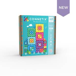 Connetix Tiles Steam Learning: Connetix Tiles - Bright Portal Pack 48pcs (Ultimate Educational Toy)