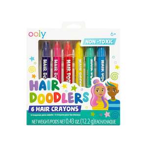 Books Stationery: Ooly Hair Doodlers Hair Crayons - Set of 6 (6 years+)