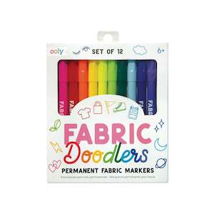 Books Stationery: Ooly Fabric Doodlers Markers - Set of 12 (6 years+)
