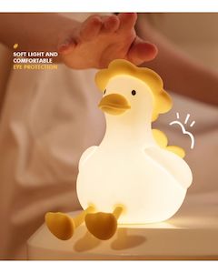 Cute Duck Tap Tap Nightlight Phone Holder (with 30 mins auto turn off mode)