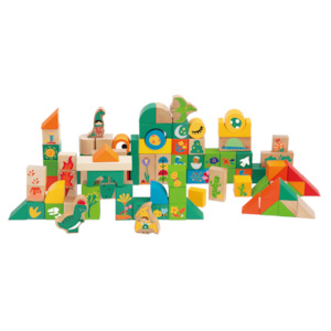 Classic World: Classic World 100pcs Dinosaur World Blocks - Barrel (18 months+)
