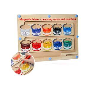 Magnetic Maze Puzzle - Learning Colours and Numbers (3 years+)