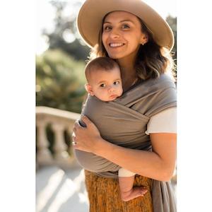 Boba Wrap Solid Baby Carrier - Grey (NZ's Most Popular Stretchy Wrap)
