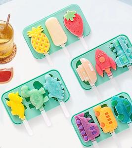 Kitchenware Essentials: Silicone Ice Block Mould with Lid - Fruits | Dinosaurs | Vehicles