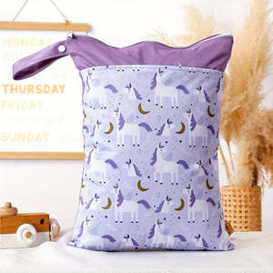 Double Pocket Eco-Friendly Large Wet Bag - Unicorn