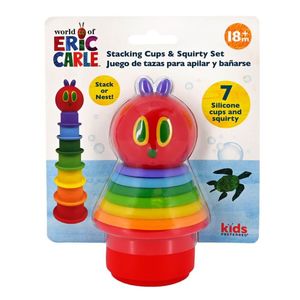 Kids Toys Gifts: The Very Hungry Caterpillar Vinyl Bath Stacking Cups & Squirty Set (18m+)