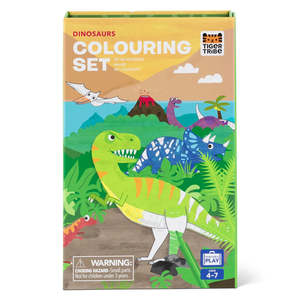 Kids Toys Gifts: Tiger Tribe Colouring Set - Dinosaur (4-7 years)