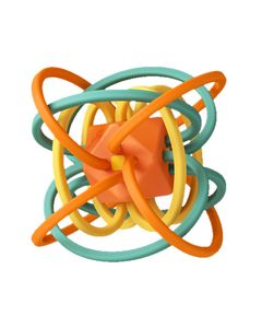 Kids Toys Gifts: 3-in-1 Silicone Hand Grip Rattle Teether Sensory Ball (3m+)