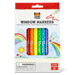 Books Stationery: Tiger Tribe Window Markers (3 years+)
