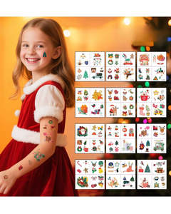 Books Stationery: Party Pack Christmas Kids Temporary Tattoos (35 Sheets Pack)