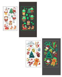 UV Glow in the Dark Christmas Kids Temporary Tattoos (2 Pack)