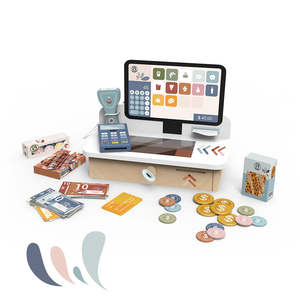 Wooden Toys: Speedy Monkey Wooden Cash Register Toyset (3 years+)
