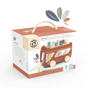 Speedy MonkeyWooden Bus Pounding Bench Pull Along Hammering Toy Set (2 years+)