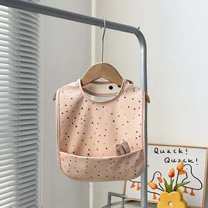 Kids Clothing Accessories: Mess-Free Baby Feeding PU Bib (Free Size) - Polka | Floral | Dinosaur